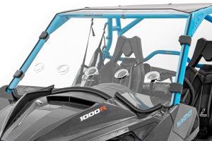 Can-Am Maverick 1000R X mr Vented Full Windshield - Rough Country - Scratch Resistant - '17-'18 Can-Am Maverick 1000R X mr Vented Full Windshield - Rough Country - Scratch Resistant - '17-'18